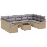 vidaXL Vrtna sedežna garnitura s shranjevanjem 10 pcs Črna poli ratan, (5000146557) | Shoptok.si