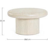 BIZZOTTO Kremno bela okrogla klubska mizica iz masivnega manga ø 60 cm Lopez – | Shoptok.si