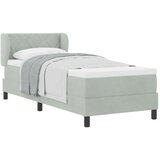 vidaXL Postelja Box Spring s Blazino Svetlo Siva 80x200 cm, (22052440) | Shoptok.si