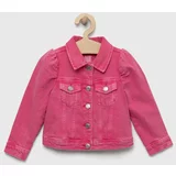GAP Otroška jeans jakna roza barva