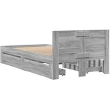  Okvir za krevet s uzglavljem boja sivog hrasta sonome 75x190 cm | Eponuda.com