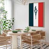  Slika - Torch Against the Backdrop of the French Flag 80x120 U prirodnom drvenom okviru | shoptok.hr