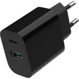  USB punjač 1xType-C + 1xUSB-A fast charger, 20W, black GEMBIRD, TA-UC-PDQC20-01-BK Cijene