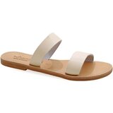 Emmanuela Handcrafted For You Slide sandale sa uzorkom zmijske koze "Milos" Bijela | shoptok.hr