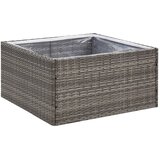  Vrtna sadilica siva 80 x 80 x 40 cm od poliratana | Eponuda.com