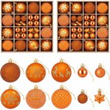  Set božićnih kuglica 88 kom. Bronzana Ø 6 cm Plastika | shoptok.hr