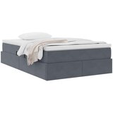  Krevet s madracem i skladištem Tamno siva 120 x 190 cm Baršun | shoptok.hr