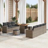 vidaXL Vrtna sedežna garnitura z blazino 10 pcs Siva 80 x 80 x 71 cm, (5000020653) | Shoptok.si