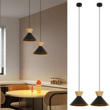 Nettlife Vintage viseča svetilka za jedilnico 2x Črna viseča svetilka Industrijska E27 Kovinska retro, (22123062) | Shoptok.si