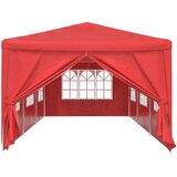 Šator za zabave 900 x 300 x 255 cm Crvena PE i čelik | shoptok.hr