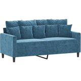  2-dijelni set sofa s jastucima plavi baršunasti | shoptok.hr