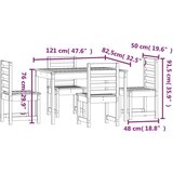  5-dijelni vrtni blagovaonski set od masivnog drva duglazije | shoptok.hr