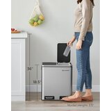 Songmics koš za ločevanje odpadkov 2x15L, LTB30H | Shoptok.si