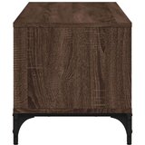 TV ormarić boja hrasta 102x40x41 cm konstruirano drvo i čelik | shoptok.hr