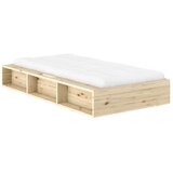 Karup Krevet od masivnog bora bez uzglavlja s podnicom 90x200 cm u svijetloj prirodnoj boji Ziggy – | shoptok.hr