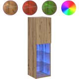 TV ormarić s LED svjetlima boja hrasta artisan 30,5x30x102 cm | shoptok.hr