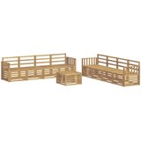  Set vanjskih sofa 9 pcs Bijela 59 x 59 x 37 cm | shoptok.hr