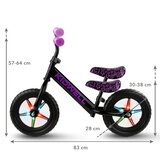 Kidwell REBEL LED neonsko ružičasti bicikl za balansiranje | shoptok.hr