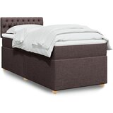  The Living Store Box spring postelja z vzmetnico temno rjava 100x200 cm blago - Box Spring Postelja, (21458039) Cene