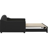  Dnevni krevet na razvlačenje crni 100 x 200 cm od tkanine | shoptok.hr