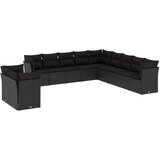  11-dijelni set vrtnih sofa od poliratana s jastucima crni | shoptok.hr