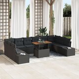 vidaXL vrtna sofa garnitura Set od 11 Crna Ratan Cijene