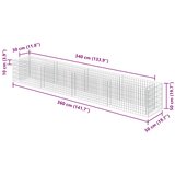  Gabionska sadilica od pocinčanog čelika 360 x 50 x 50 cm | Eponuda.com