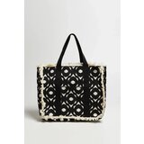 Marisse Large Black Fringed Bag | Shoptok.si