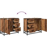 vidaXL Set namještaja za kupaonicu 3 pcs Staro drvo 35 x 37.5 x 100 cm | shoptok.hr