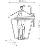 Quintiesse QN-ALFORD-PLACE2-L-MB - Spoljašnja zidna lampa ALFORD L 3xE14/40W/230V IP44 | Eponuda.com