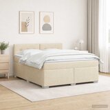  s box springom, madracem i LED-om Krem 180 x 200 cm | shoptok.hr
