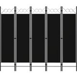 vidaXL Paravan 5-delni črn 200x180 cm Cene