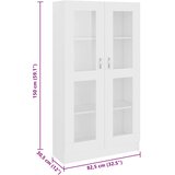 Vitrina bijela 82,5 x 30,5 x 150 cm konstruirano drvo | Eponuda.com