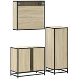  3-dijelni set kupaonskog namještaja boja hrasta sonome drveni | shoptok.hr