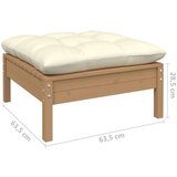  6-dijelna vrtna garnitura s jastucima boja meda od borovine | shoptok.hr