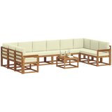  Set vanjskih sofa 11 kom. Prirodna i krem | shoptok.hr