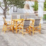  7-dijelni vrtni blagovaonski set od masivnog drva bagrema | shoptok.hr