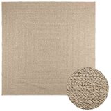  Rug "ZIZUR" Bež 240x240 cm Juta videz Notranje in zunanje | Shoptok.si