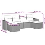  6-dijelni set vrtnih sofa od poliratana s jastucima sivi | shoptok.hr