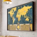 Karta svijeta strugalica Deluxe Coffee izdanje
