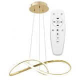 Toolight Stropna viseća svjetiljka prsten Moderna LED + daljinski upravljač APP394-CP Zlato | shoptok.hr