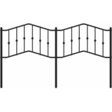  Metalno zamjensko uzglavlje crno 180 cm | shoptok.hr