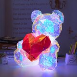  Svetleća figura Crystal meda sa crvenim srcem, 40 cm Cene