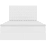  Krevet s od storage Čista bijela 140 x 190 cm Lažna koža | shoptok.hr