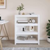 Ormarić za knjige bijeli 80 x 35 x 97 cm od masivne borovine | shoptok.hr