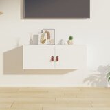 Maison Chic Stenska omarica - Zidna omarica bela 80x30x30 cm trdna borovina iu757, (22063077) | Shoptok.si