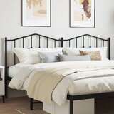 vidaXL Kovinsko posteljno vzglavje črno 200 cm, (21142792) | Shoptok.si
