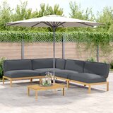  Set sofe s jastukom 5 pcs Antracit Čvrsto drvo akacije | Eponuda.com