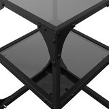  Stolići za kavu s crnim staklenim vrhom 2 kom 30x30x45 cm čelik | Eponuda.ba