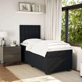 vidaXL Box spring postelja z vzmetnico črna 80x200 cm žamet | Shoptok.si